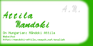 attila mandoki business card